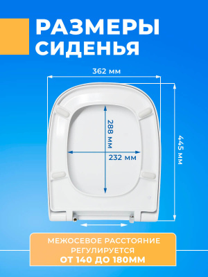 Крышка - Сиденье для унитаза Sanita Luxe INFINITY / QUADRO Soft Close (микролифт)