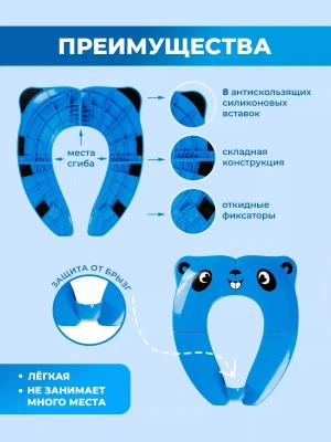 Детское складное сиденье / накладка на унитаз "Panda"