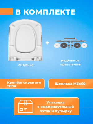 Крышка - Cиденье для унитаза Roca Dama Senso SoftCLose (микролифт) ZRU9000041