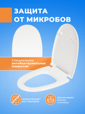 Крышка - Сиденье для унитаза Сантек Лига-Ирис без микролифта (дюропласт)
