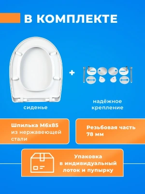 Крышка - Cиденье для унитаза Roca VICTORIA NORD с микролифтом ZRU9000024 быстросъемное универсальное стульчак