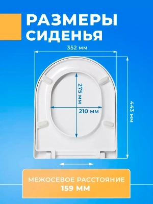 Крышка - Сиденье для унитаза Sanita Luxe NEXT (без микролифта) для унитазов NEXT
