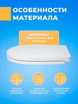 Крышка сиденье для унитаза Sanita Luxe CLASSIC с микролифтом Sensea Borneo Борнео пластиковое быстросъемное стульчак